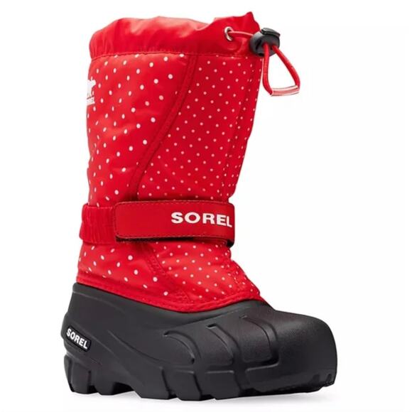 Sorel Other - Sorel Girls Kids Size 4 Polka Dot Red Snow Boot Lined NWOT